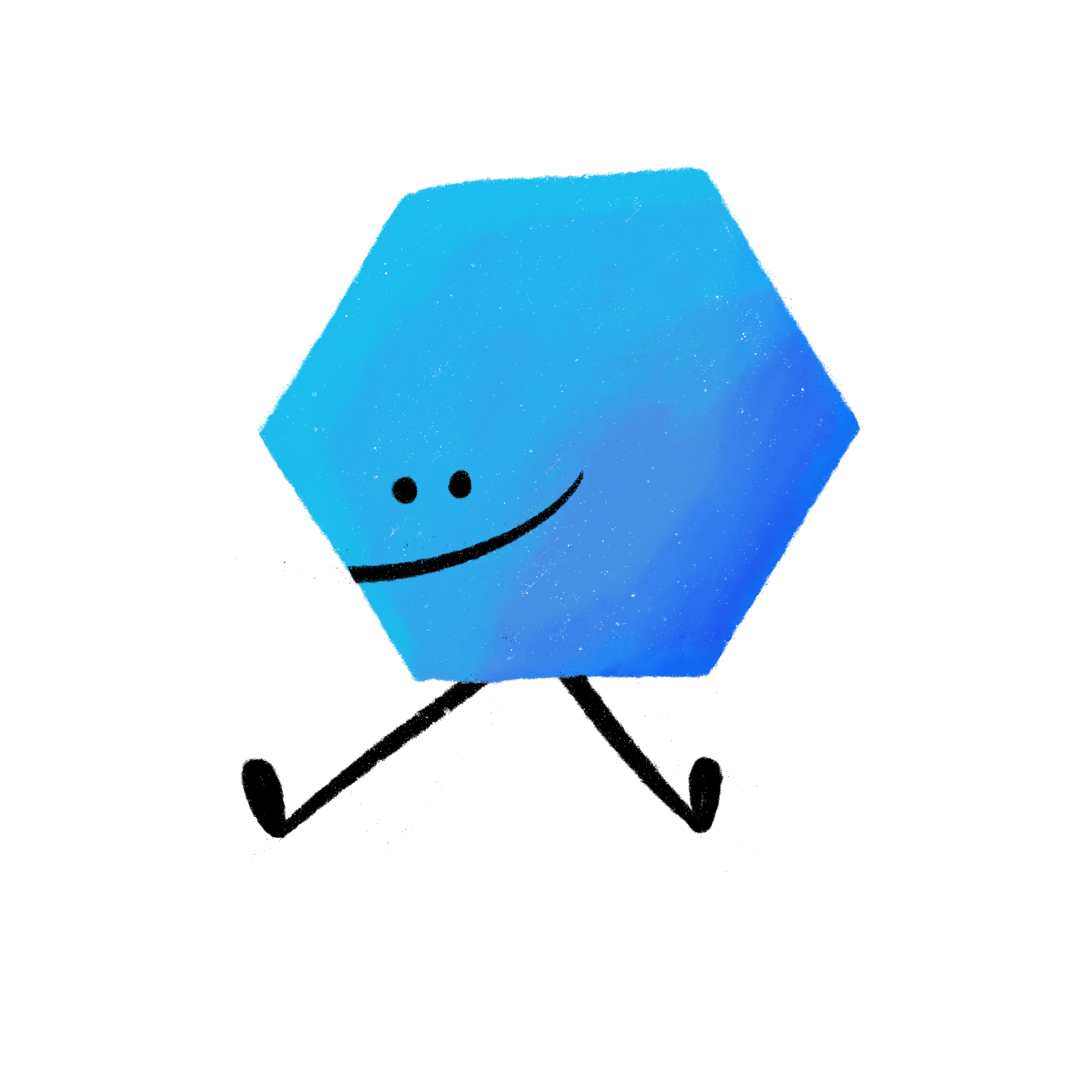 Blue hexagon guy