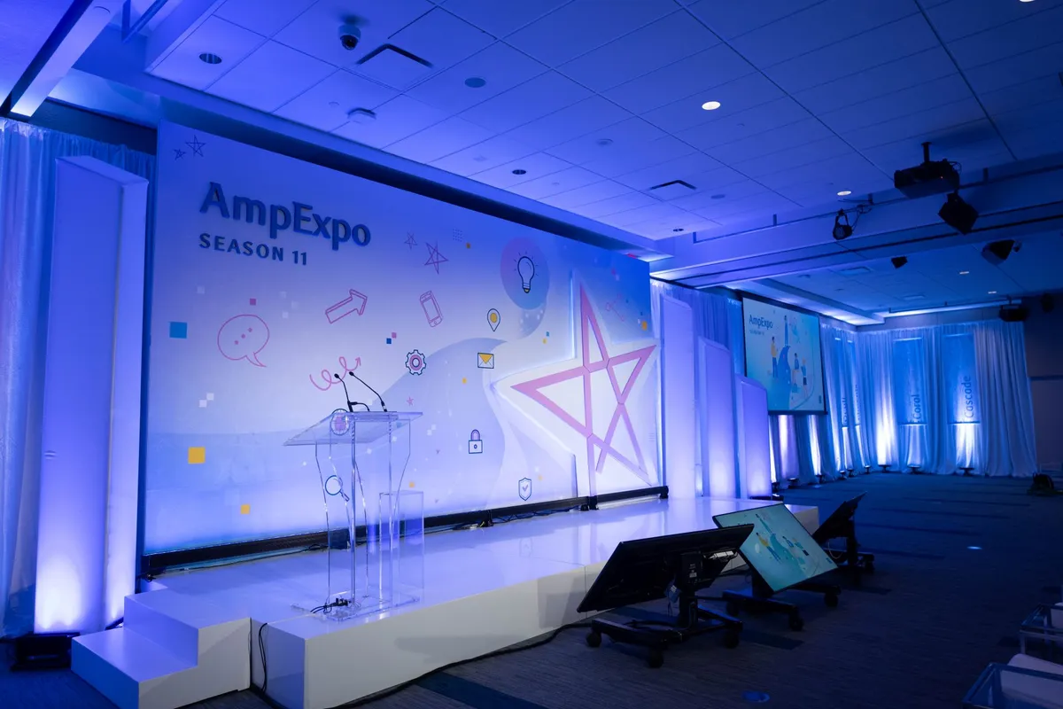 Stage for the finalists of AmpExpo